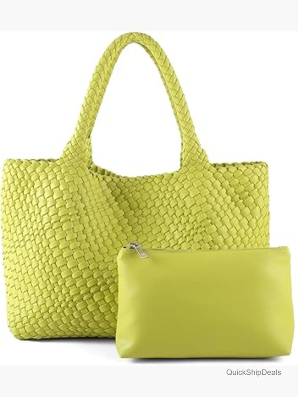 Handmade Woven Vegan Leather Tote Bag Hobo Satchel Shoulder Bag